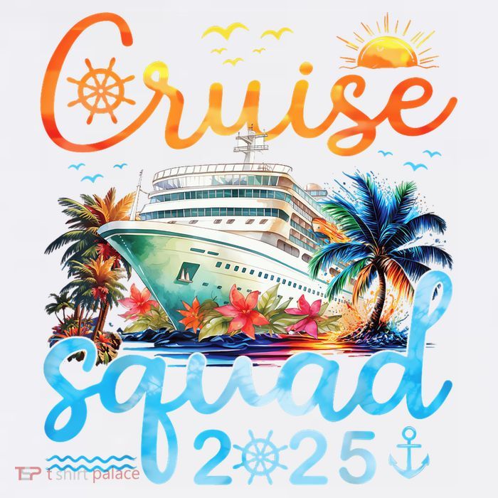 Cruise Squad 2025 Family Group Matching Cruising Vacation T-Shirt