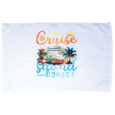 Cruise Squad 2025 Family Group Matching Cruising Vacation Microfiber Hand Towel