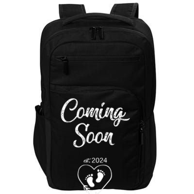 Coming Soon 2024 Pregnancy Announcement Mothers Day Mom Impact Tech Backpack