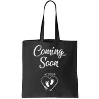 Coming Soon 2024 Pregnancy Announcement Mothers Day Mom Tote Bag