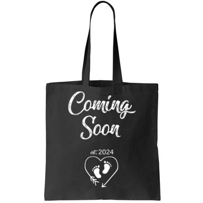 Coming Soon 2024 Pregnancy Announcement Mothers Day Mom Tote Bag