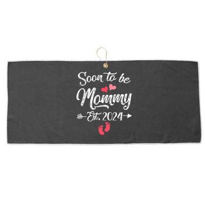 Coming Soon 2024 Soon To Be Mommy 2024 Large Microfiber Waffle Golf Towel