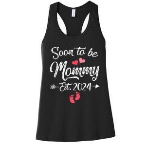 Coming Soon 2024 Soon To Be Mommy 2024 Women's Racerback Tank