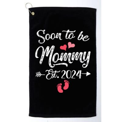 Coming Soon 2024 Soon To Be Mommy 2024 Platinum Collection Golf Towel