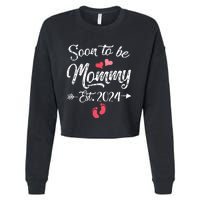 Coming Soon 2024 Soon To Be Mommy 2024 Cropped Pullover Crew