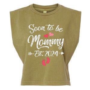 Coming Soon 2024 Soon To Be Mommy 2024 Garment-Dyed Women's Muscle Tee