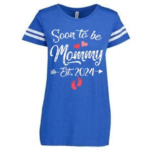 Coming Soon 2024 Soon To Be Mommy 2024 Enza Ladies Jersey Football T-Shirt