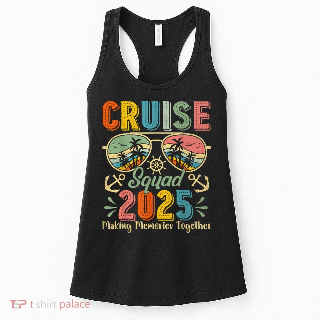 Cruise Squad 2025 Family Group Matching Summer Vacation Womens Tank Top