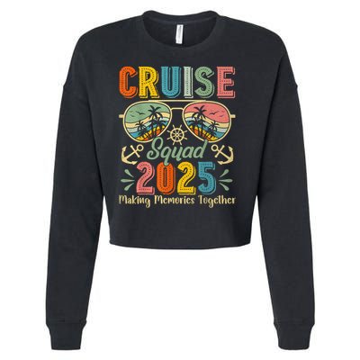 Cruise Squad 2025 Family Group Matching Summer Vacation Cropped Pullover Crew
