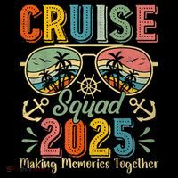 Cruise Squad 2025 Family Group Matching Summer Vacation Womens T-Shirt