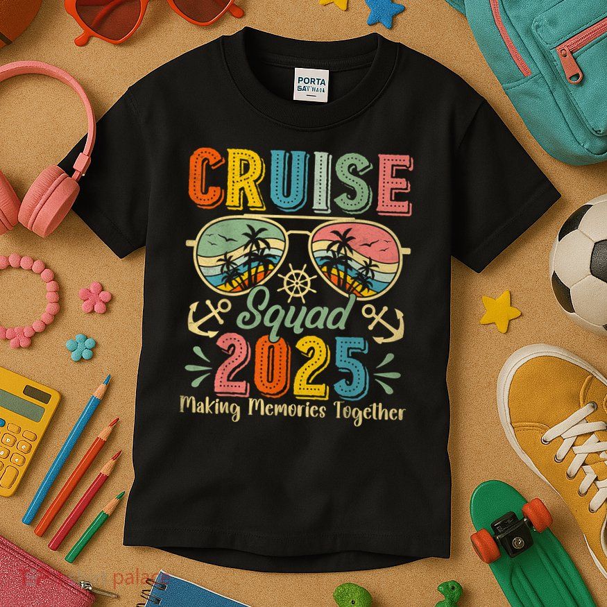 Cruise Squad 2025 Family Group Matching Summer Vacation Kids T-Shirt