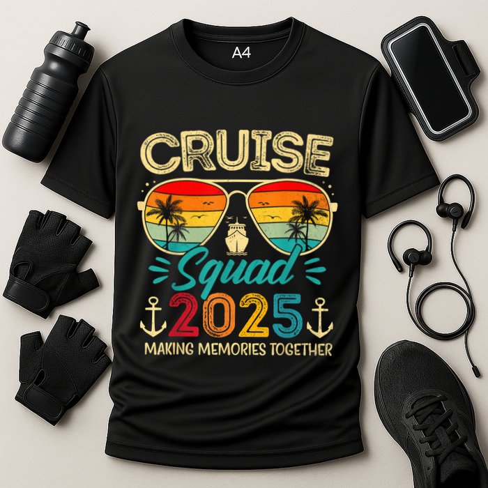 Cruise Squad 2025 Family Group Matching Summer Vacation Cooling Performance Crew T-Shirt
