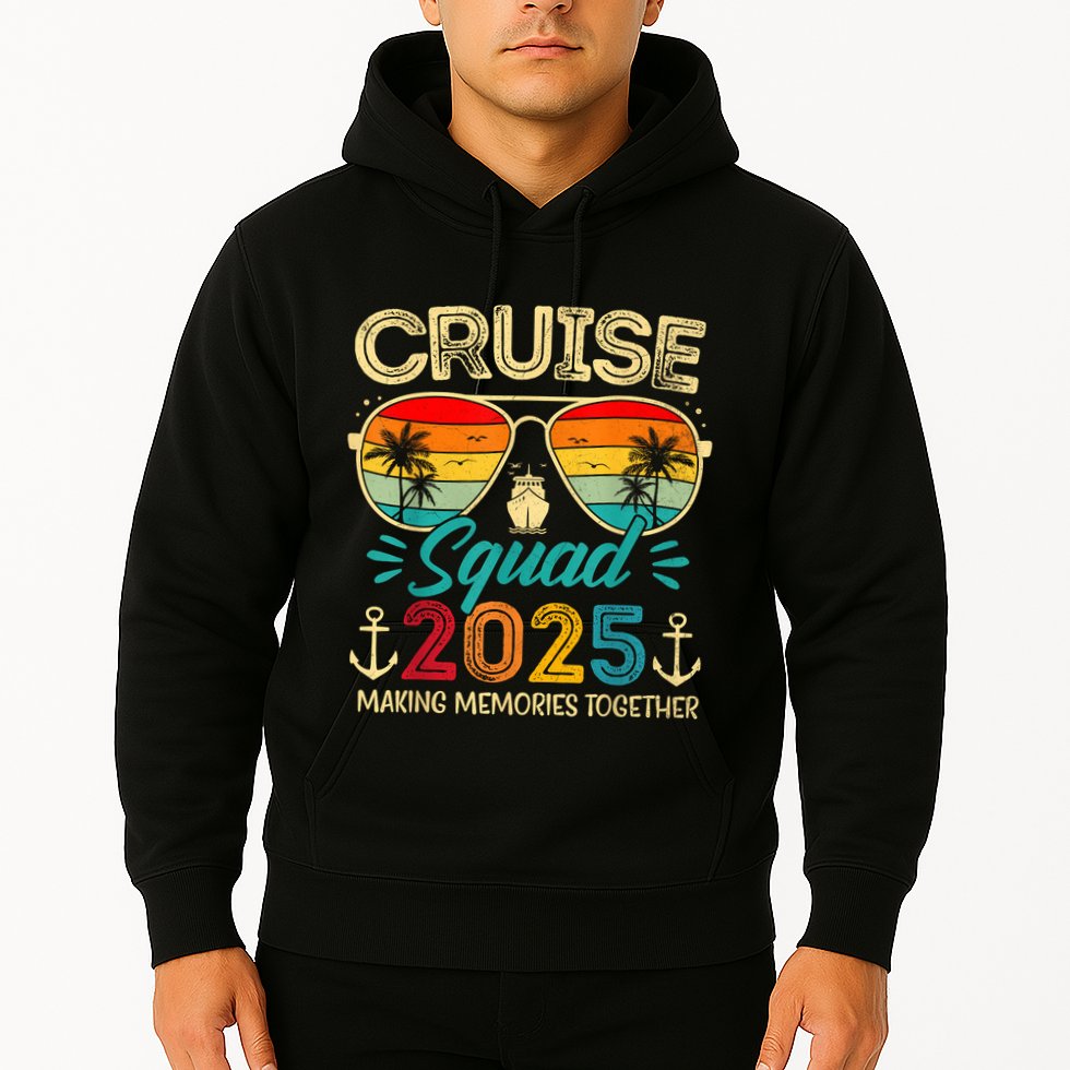 Cruise Squad 2025 Family Group Matching Summer Vacation Hoodie