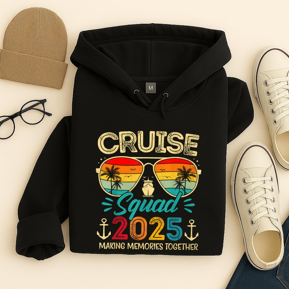 Cruise Squad 2025 Family Group Matching Summer Vacation Hoodie