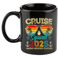 Cruise Squad 2025 Family Group Matching Summer Vacation 11oz C Handle Ceramic Mug