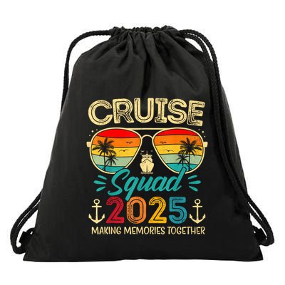 Cruise Squad 2025 Family Group Matching Summer Vacation Drawstring Bag