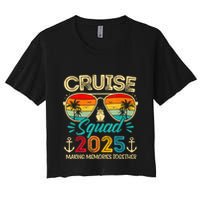 Cruise Squad 2025 Family Group Matching Summer Vacation Women's Crop Top Tee