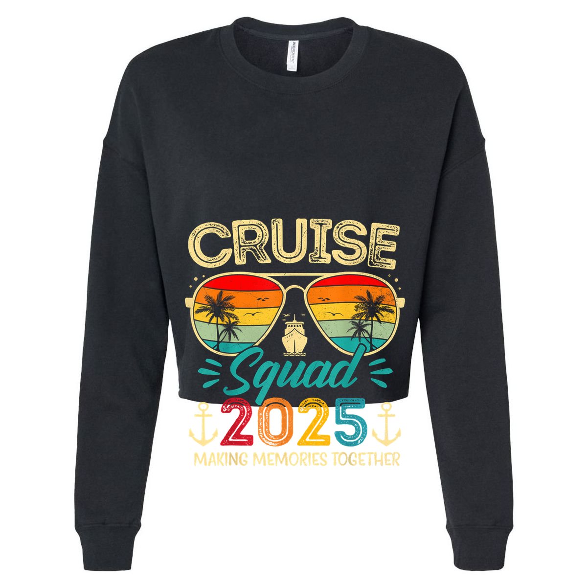 Cruise Squad 2025 Family Group Matching Summer Vacation Women's Crop Top Tee