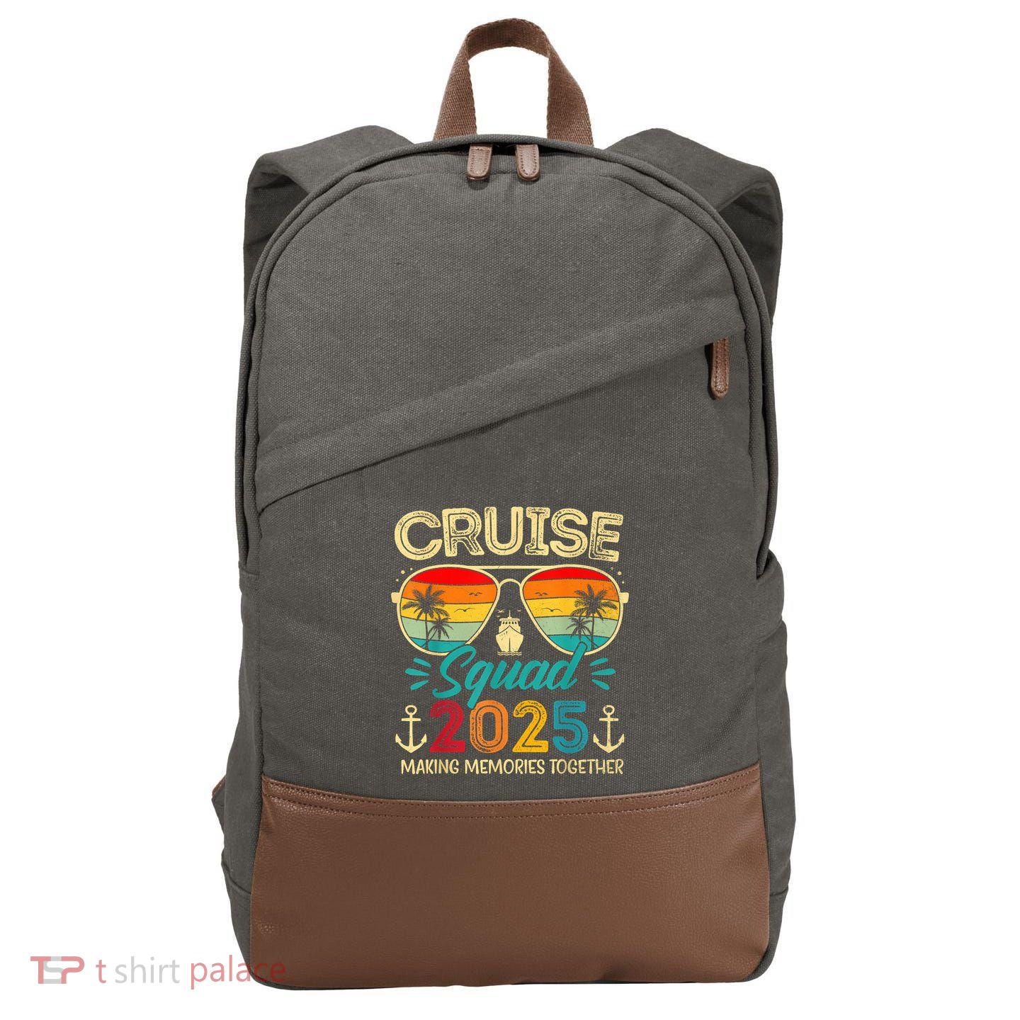 Cruise Squad 2025 Family Group Matching Summer Vacation Cotton Canvas Backpack
