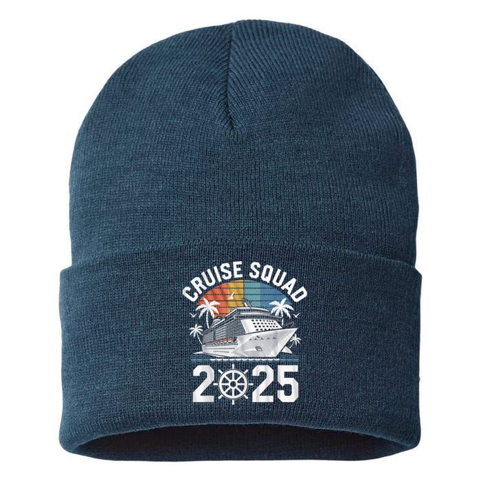 Cruise Squad 2025 Family Vacation Matching Cruiser Sustainable Knit Beanie