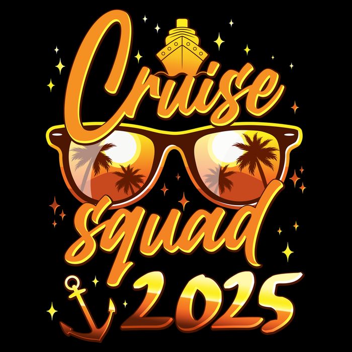 Cruise Squad 2025 Family Friends Vacation 7-Panel Snapback Hat