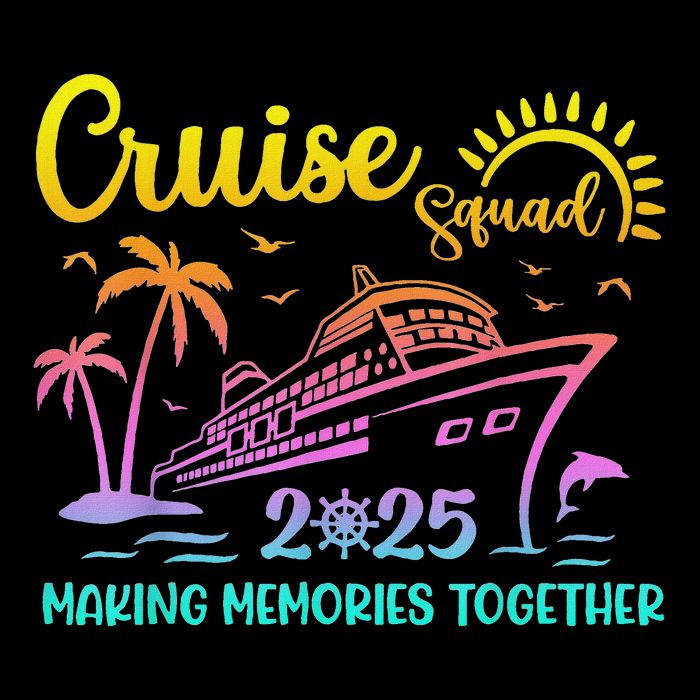 Cruise Squad 2025 Family Friends Vacation Matching Group 7-Panel Snapback Hat