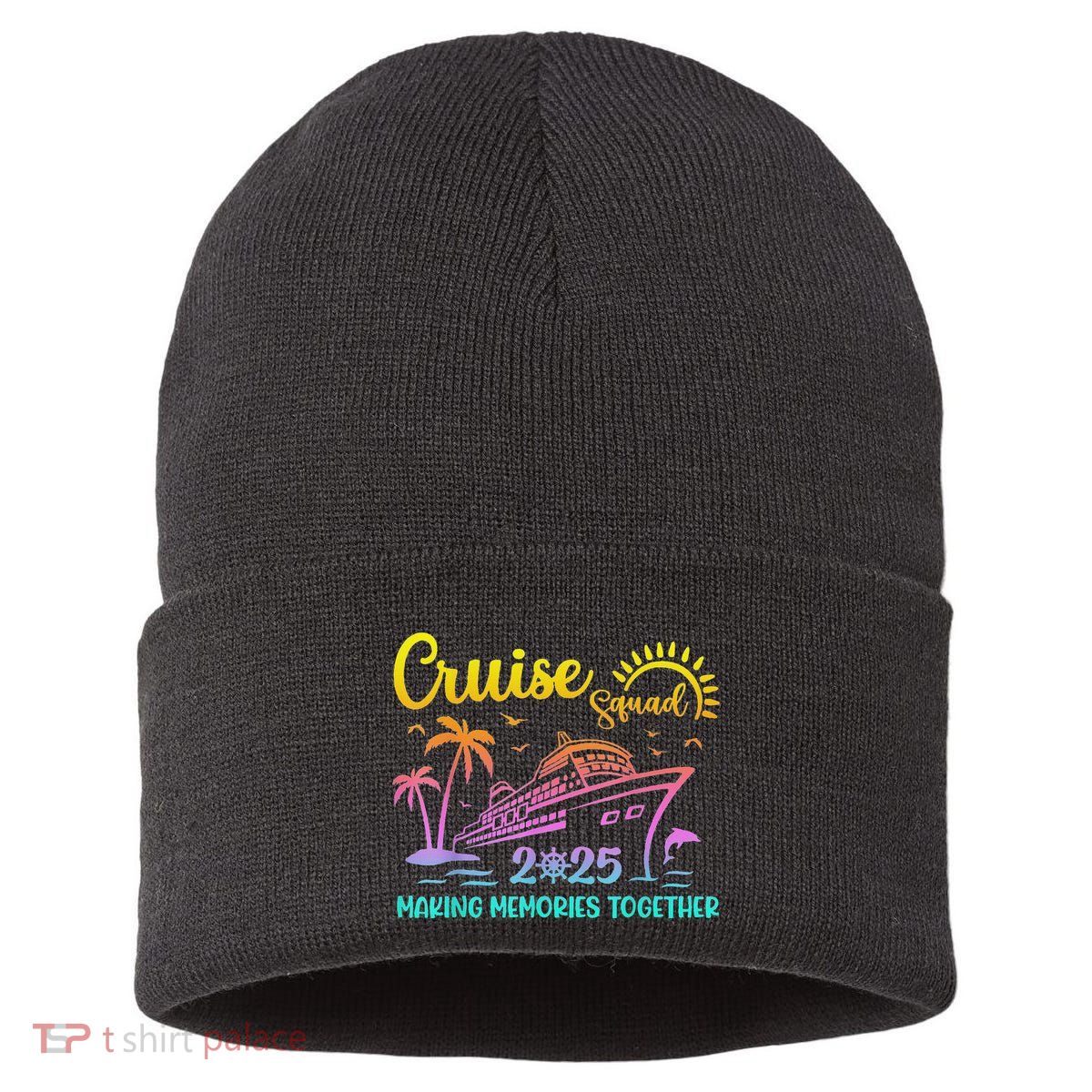 Cruise Squad 2025 Family Friends Vacation Matching Group Sustainable Knit Beanie