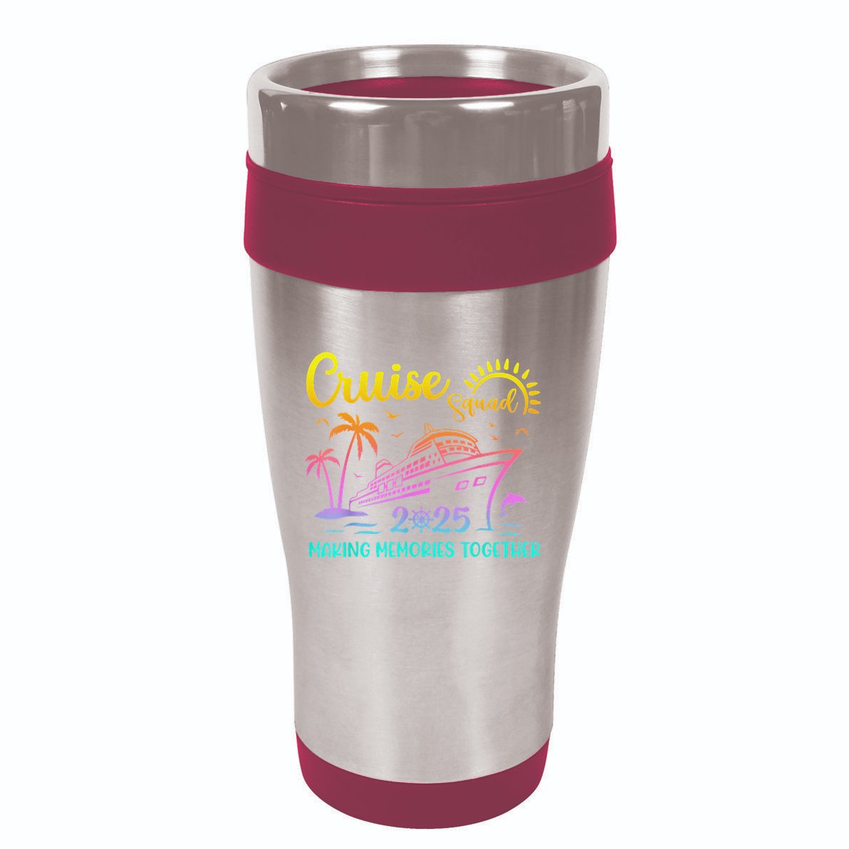 Cruise Squad 2025 Family Friends Vacation Matching Group 16oz Travel Tumbler