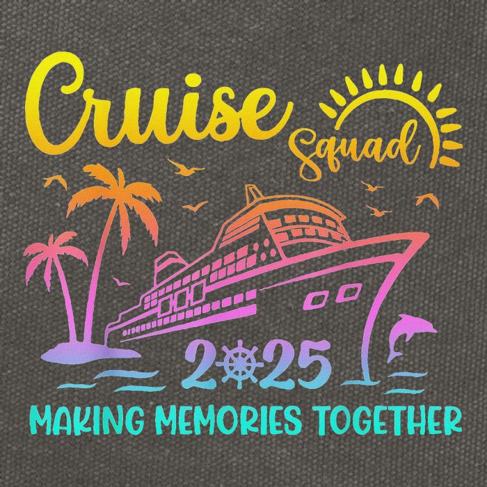Cruise Squad 2025 Family Friends Vacation Matching Group Cotton Canvas Backpack