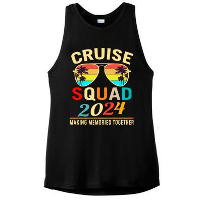 Cruise Squad 2024 Making Memories Together Summer Vacation Ladies PosiCharge Tri-Blend Wicking Tank