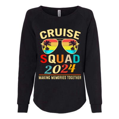 Cruise Squad 2024 Making Memories Together Summer Vacation Womens California Wash Sweatshirt