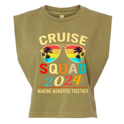 Cruise Squad 2024 Making Memories Together Summer Vacation Garment-Dyed Women's Muscle Tee