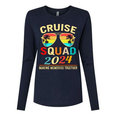 Cruise Squad 2024 Making Memories Together Summer Vacation Womens Cotton Relaxed Long Sleeve T-Shirt