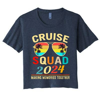 Cruise Squad 2024 Making Memories Together Summer Vacation Women's Crop Top Tee