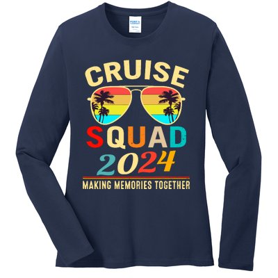 Cruise Squad 2024 Making Memories Together Summer Vacation Ladies Long Sleeve Shirt