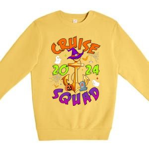 Cruise Squad 2024 Halloween Matching Team Funny Witch Premium Crewneck Sweatshirt