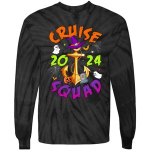 Cruise Squad 2024 Halloween Matching Team Funny Witch Tie-Dye Long Sleeve Shirt