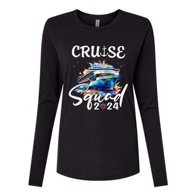 Cruise Squad 2024 Matching Family Cruise Trip Womens Cotton Relaxed Long Sleeve T-Shirt