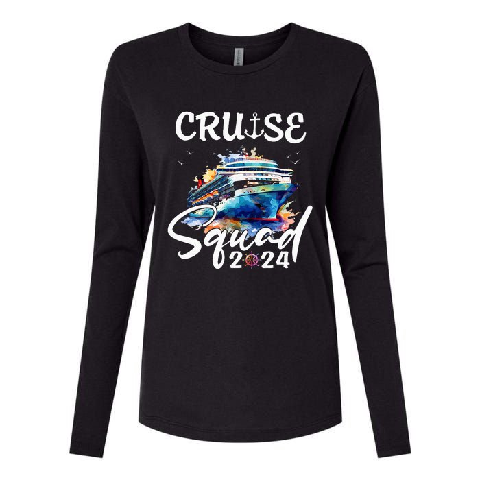 Cruise Squad 2024 Matching Family Cruise Trip Womens Cotton Relaxed Long Sleeve T-Shirt