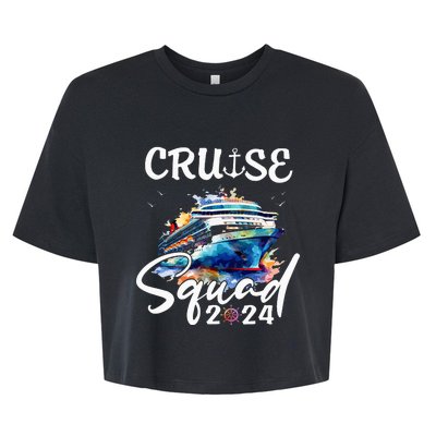 Cruise Squad 2024 Matching Family Cruise Trip Bella+Canvas Jersey Crop Tee