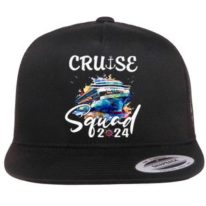 Cruise Squad 2024 Matching Family Cruise Trip Flat Bill Trucker Hat