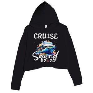 Cruise Squad 2024 Matching Family Cruise Trip Crop Fleece Hoodie