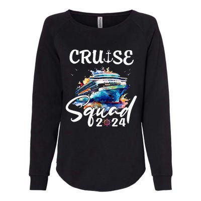 Cruise Squad 2024 Matching Family Cruise Trip Womens California Wash Sweatshirt