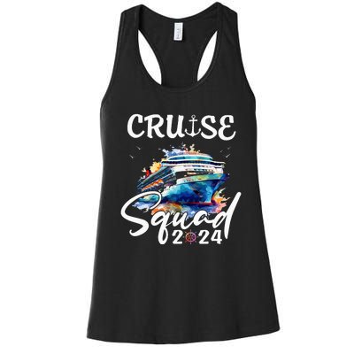 Cruise Squad 2024 Matching Family Cruise Trip Women's Racerback Tank