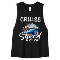 Cruise Squad 2024 Matching Family Cruise Trip Women's Racerback Cropped Tank