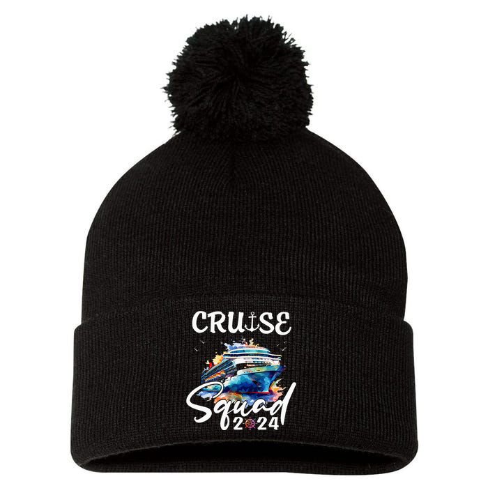 Cruise Squad 2024 Matching Family Cruise Trip Pom Pom 12in Knit Beanie