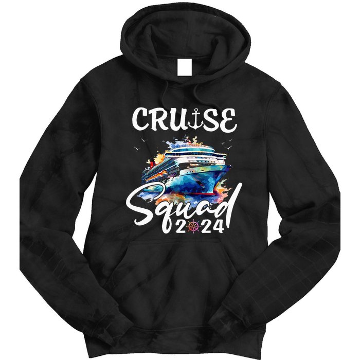 Cruise Squad 2024 Matching Family Cruise Trip Tie Dye Hoodie