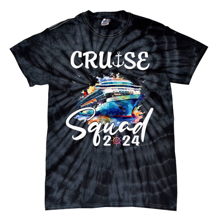 Cruise Squad 2024 Matching Family Cruise Trip Tie-Dye T-Shirt