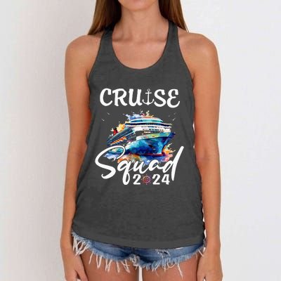 Cruise Squad 2024 Matching Family Cruise Trip Women's Knotted Racerback Tank