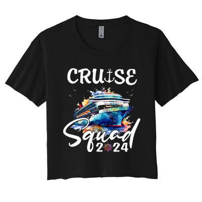 Cruise Squad 2024 Matching Family Cruise Trip Women's Crop Top Tee